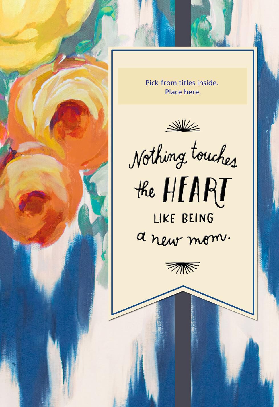 Floral First Mother's Day Card With Customizable Female Relative Stickers