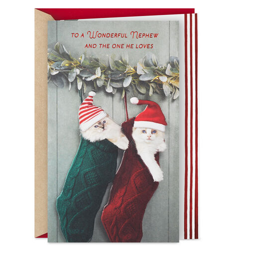 Love Your Love Christmas Card for Nephew and Partner, 