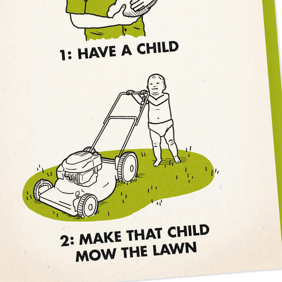 How to Mow the Lawn Funny Father's Day Card, , large image number 4