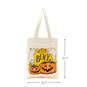 13" Ghost and Pumpkins Canvas Halloween Tote Bag, , large image number 3