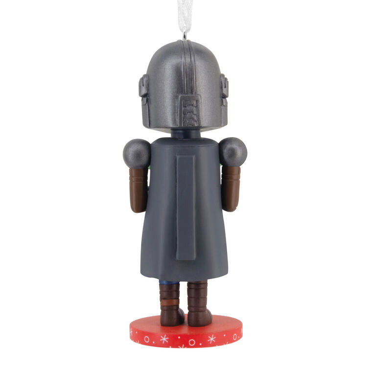 Mandalorian Grogu Nutcracker Christmas Ornament back image number 6