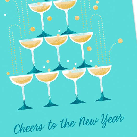 Champagne Tower New Year Cards, Pack of 6, , large image number 3