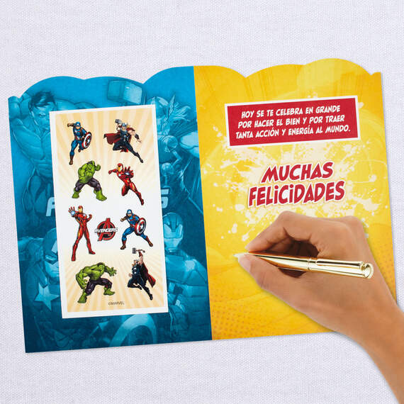 Marvel Avengers Spanish-Language 6th Birthday Card With Stickers, , large image number 7