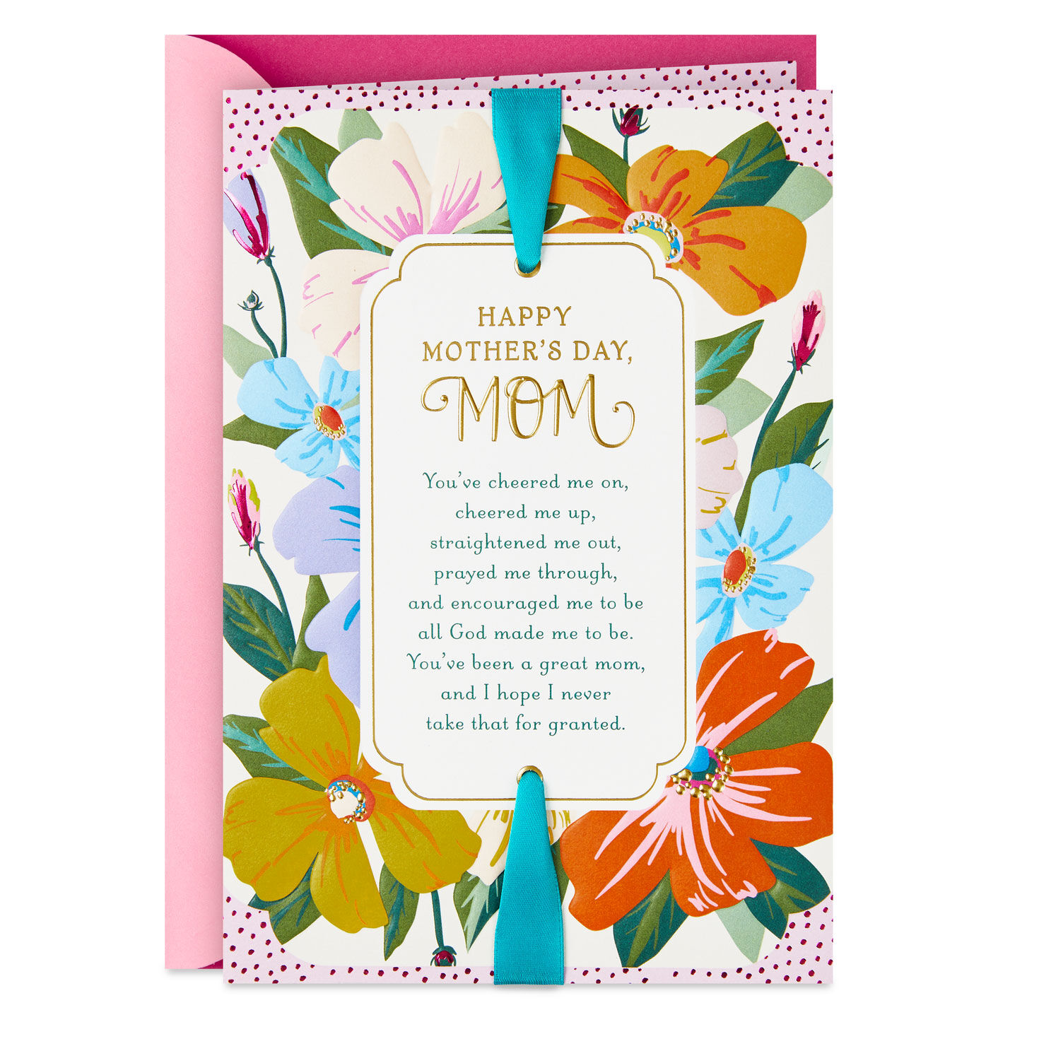 Thankful for You Religious Mother's Day Card for Mom