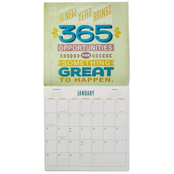 A Year of Good Thoughts 2018 Wall Calendar, 12-Month, , large image number 3