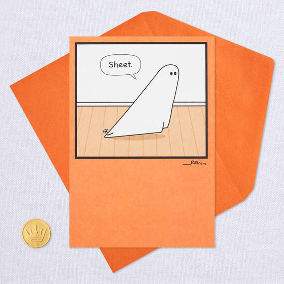 Holy Sheet Ghost Funny Halloween Card, , large image number 5