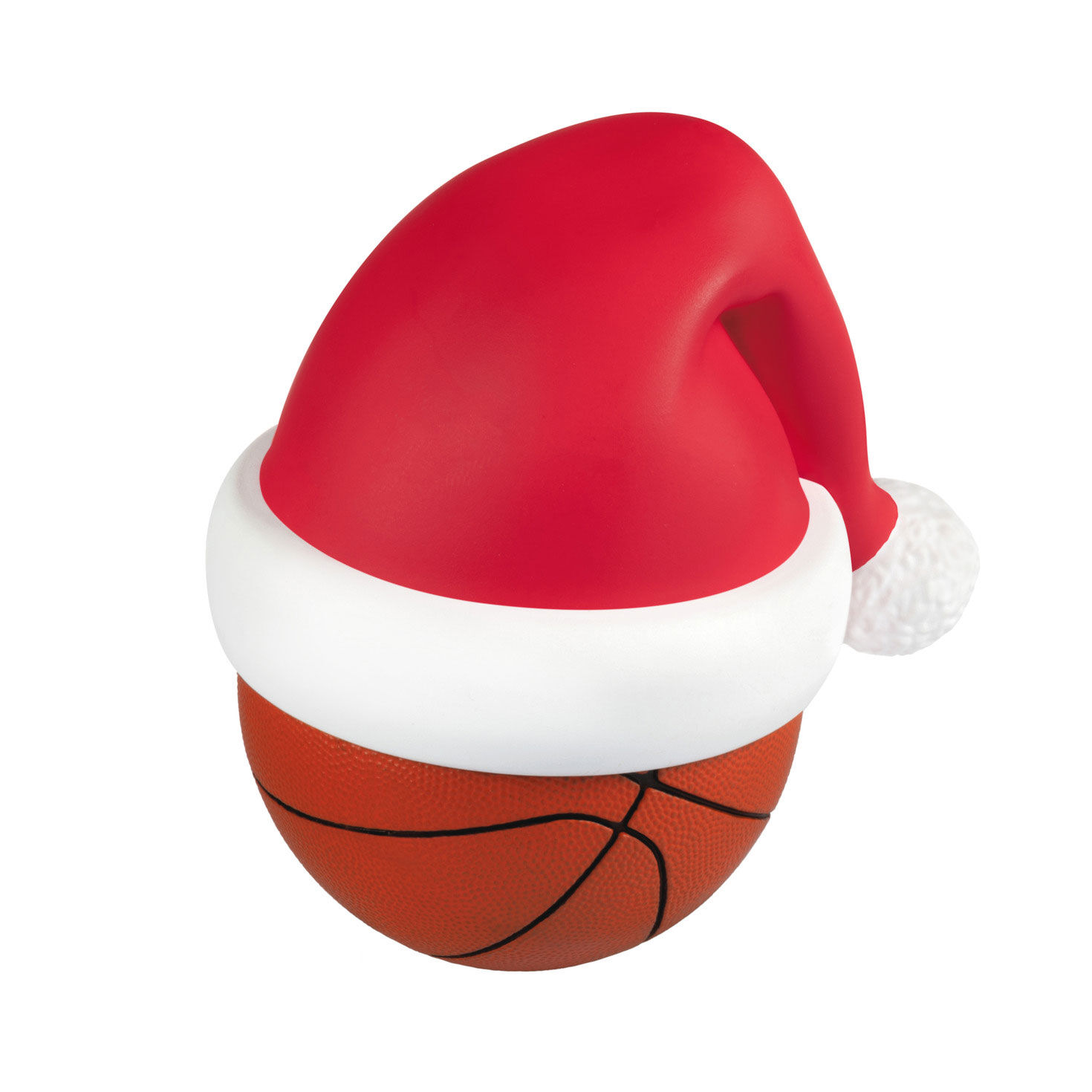 Basketball With Santa Hat 2026 Keepsake Ornament Back image number 6