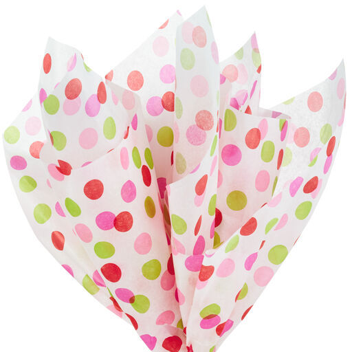 Warm Multicolored Scattered Dots Tissue Paper, 4 sheets, 