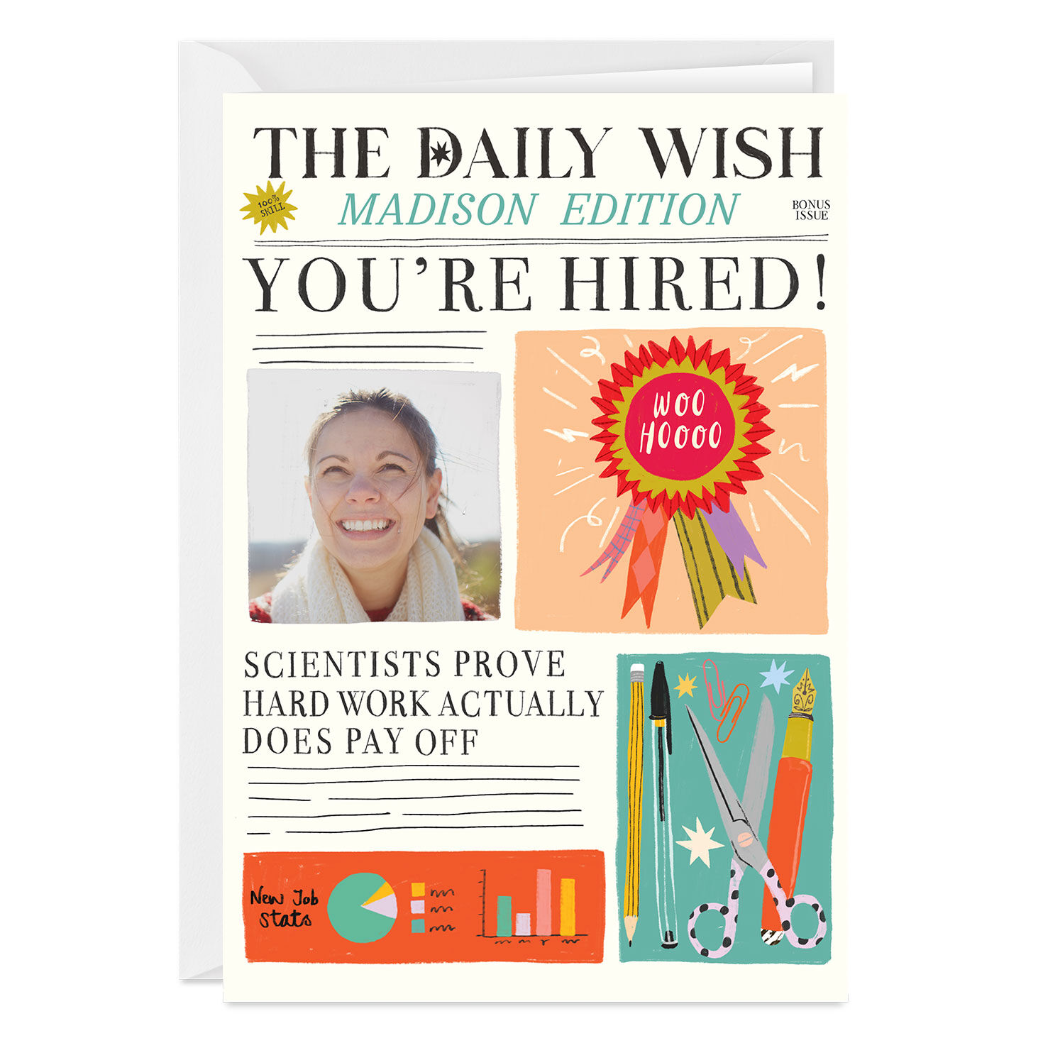 New Job News Custom Congratulations Card