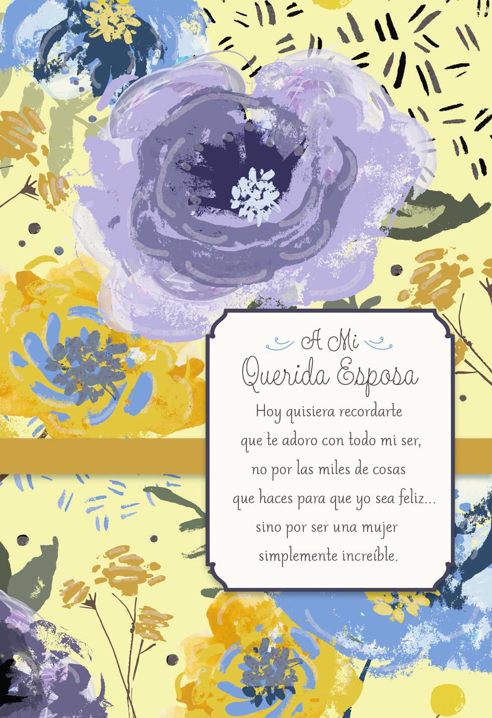 My Beloved Wife Musical Spanish-Language Mother's Day Card