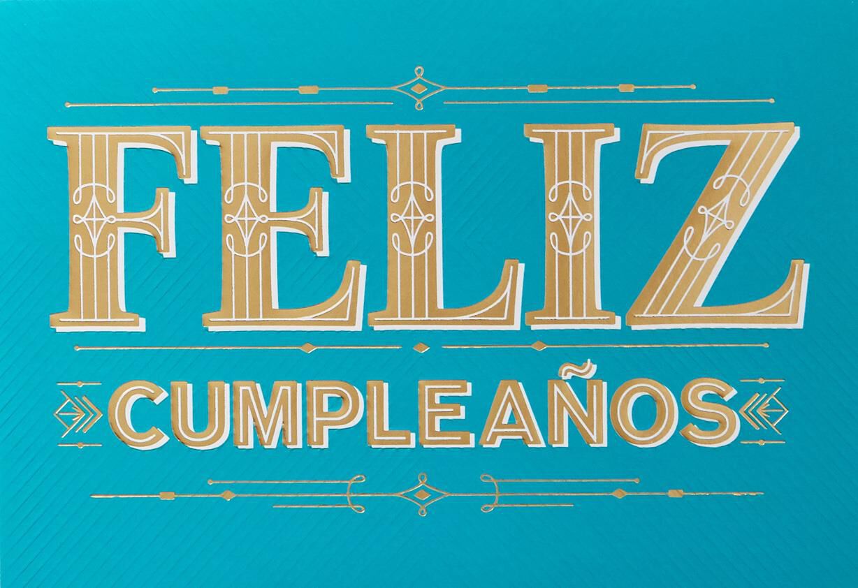 Feliz Cumpleaños Spanish Language Birthday Card