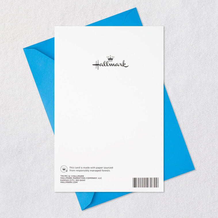 Navy and Copper Masculine Father's Day Card for Husband Card Back with Envelope image number 7