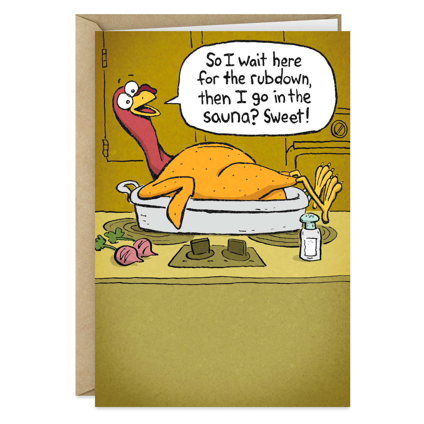 Turkey Rubdown and Sauna Funny Thanksgiving Card for only USD 3.69 | Hallmark