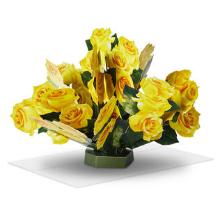 Build-a-Bouquet Yellow Roses Pop-Up Paper Flowers