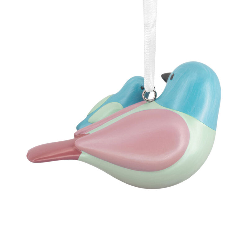 Large Small Blue Birds Christmas Ornament Back image number 6