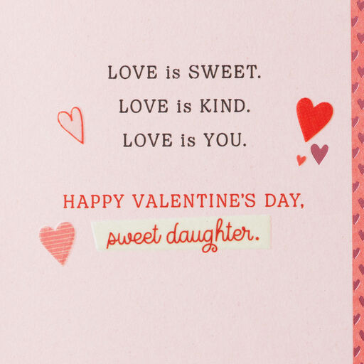 Disney Winnie the Pooh Love Is You Valentine's Day Card for Daughter, 