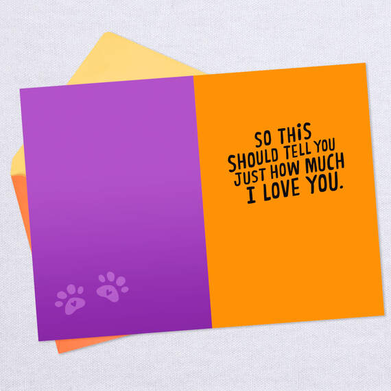 How Much I Love You Funny Halloween Card from the Cat, , large image number 3