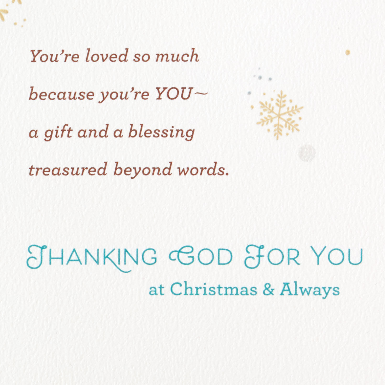 Sparkly Snowflakes Religious Christmas Card for Daughter sentiment image number 2