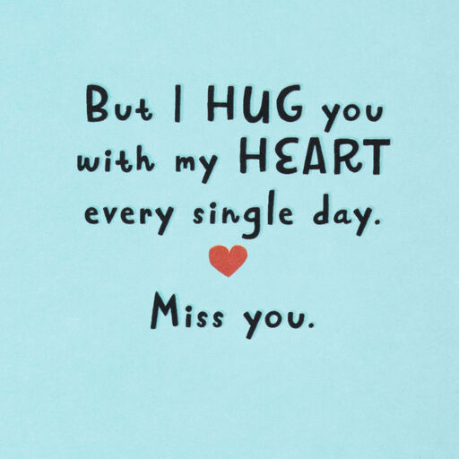 Hug You With My Heart Miss You Card, 