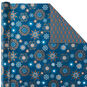 Blue and Gold Holiday Reversible Wrapping Paper  image number 6