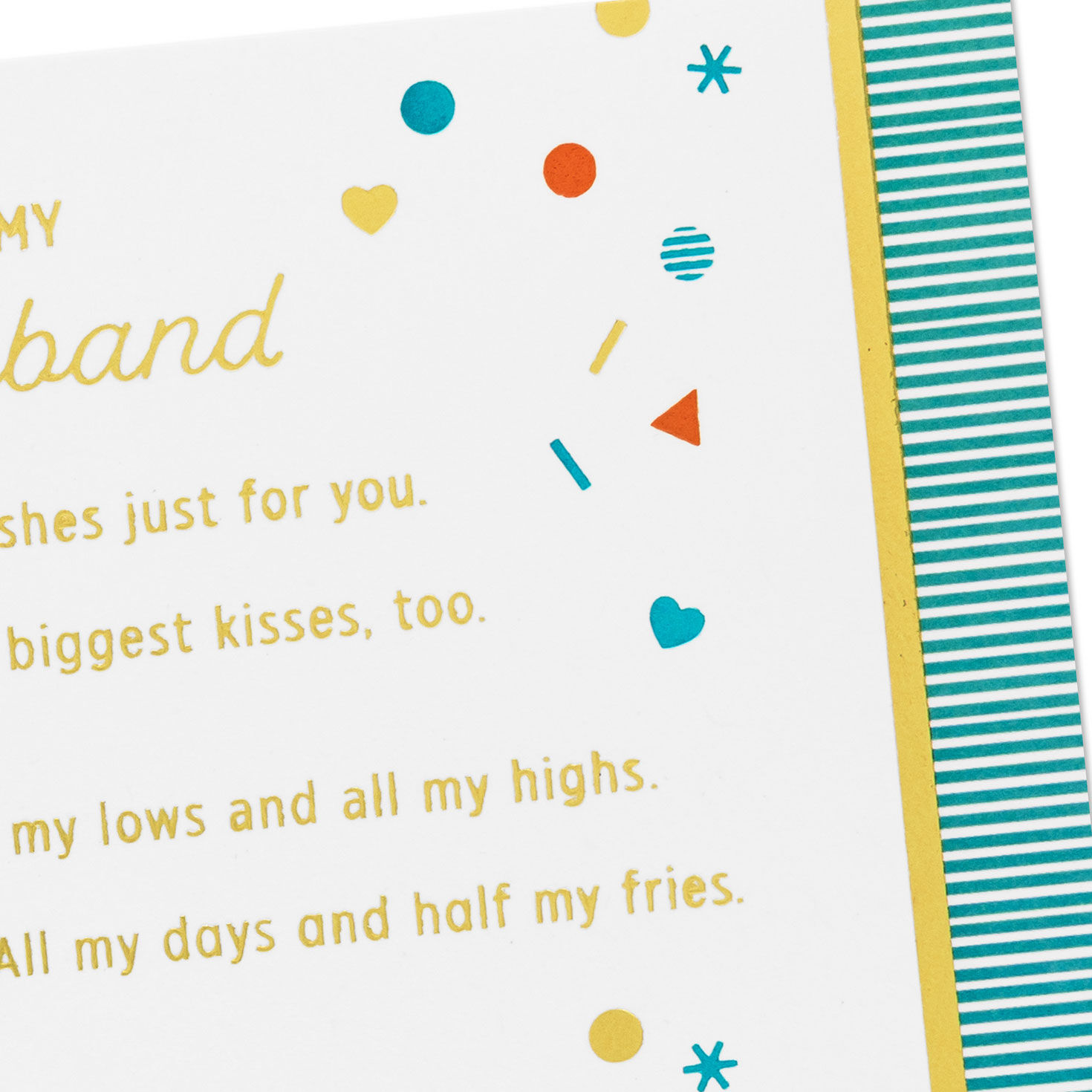Upscale Confetti Birthday Card for Husband Card Front Detail image number 4