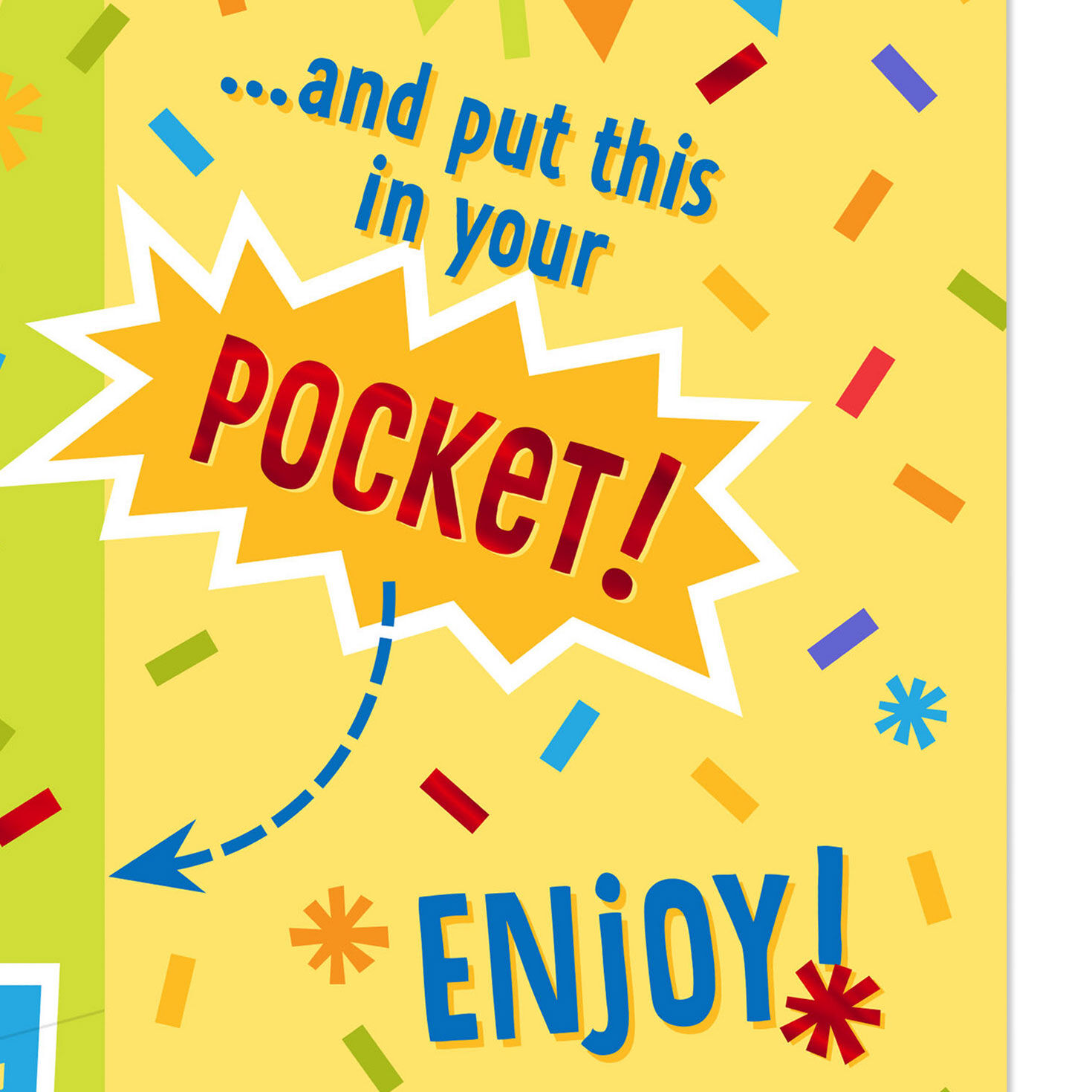 Put this in Your Pocket Money Holder Birthday Card for Kids, , large image number 2