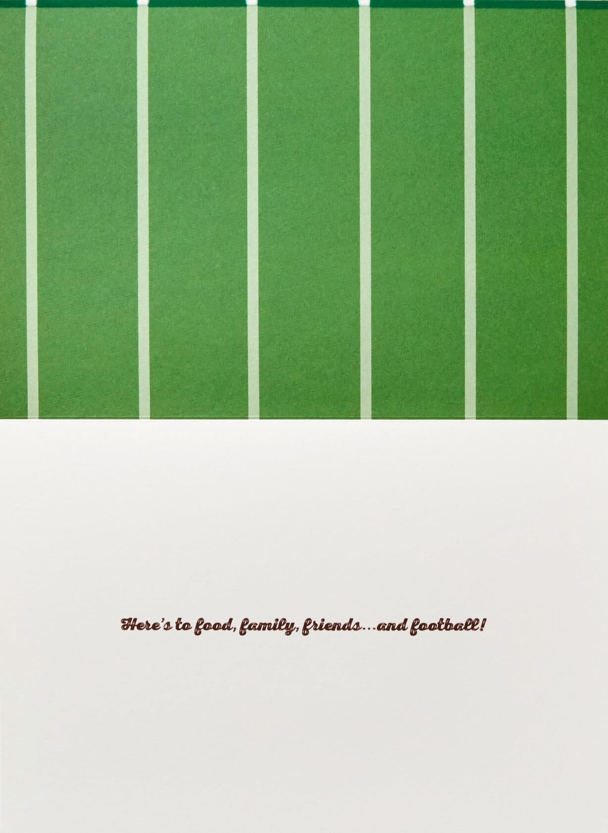 Food, Family, Football Thanksgiving Card