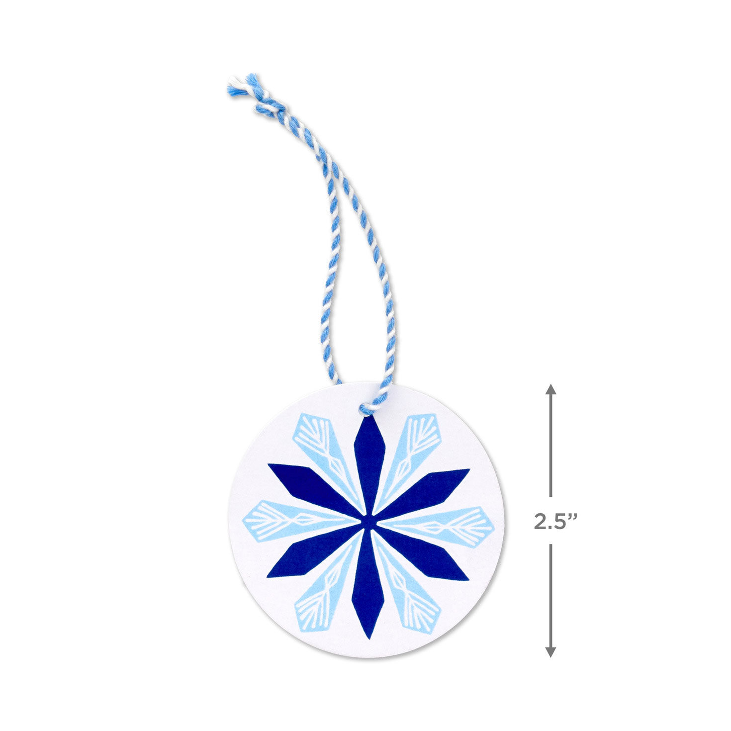 26" Blue Snowflakes Holiday Fabric Gift Wrap With Gift Tag, , large image number 5