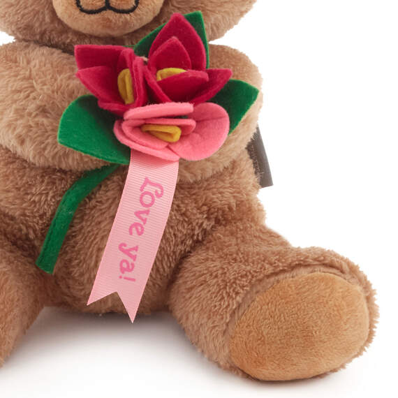 Love You Bouquet Bearing Bear Plush, 8", , large image number 4