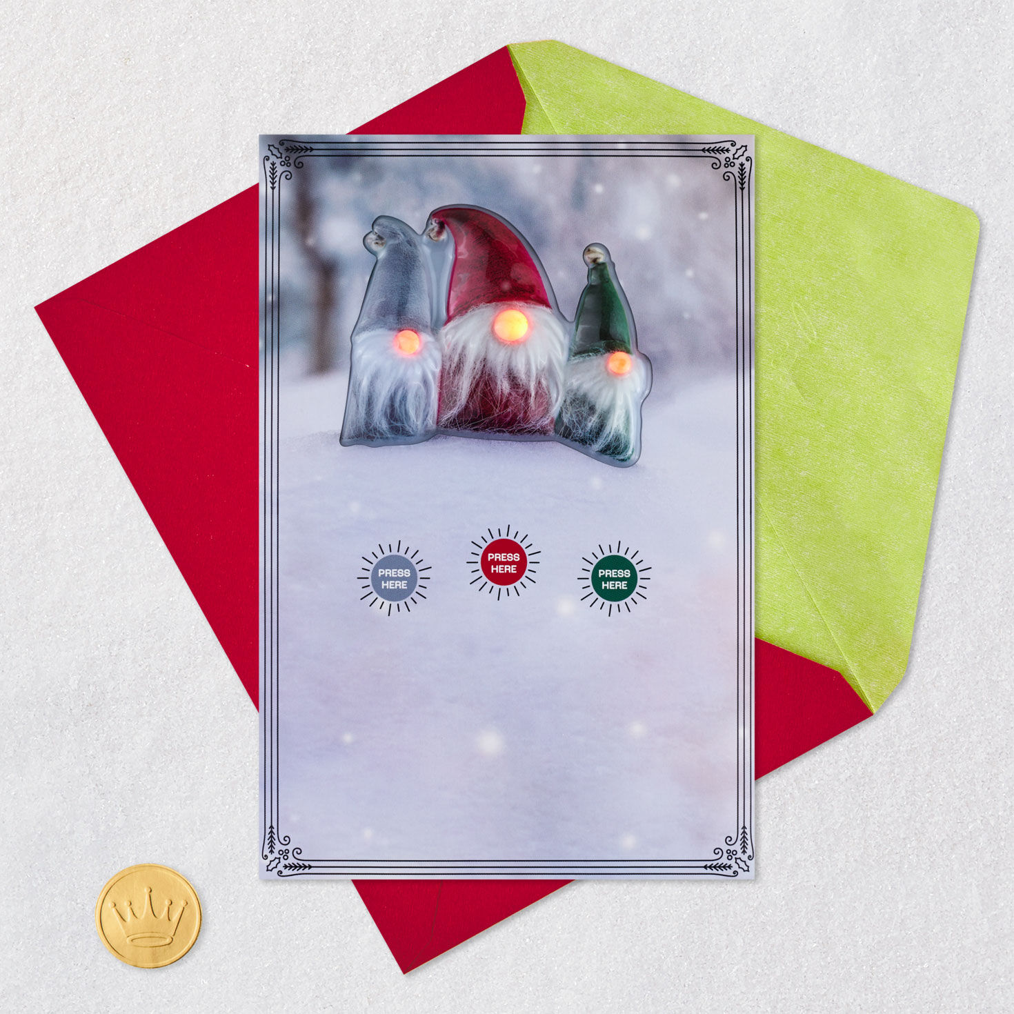 Let It Gnome Funny Musical Christmas Card With Light Greeting Cards Hallmark