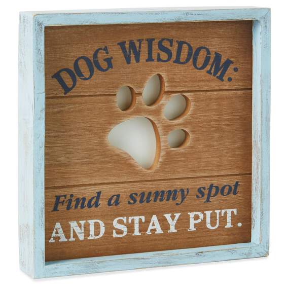 Dog Wisdom Rustic Wood Sign, , large image number 1