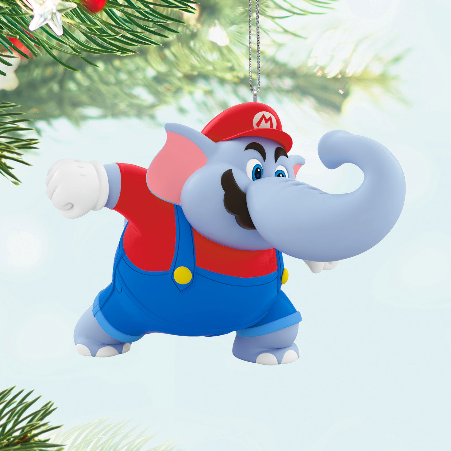 Super Mario Elephant Mario Keepsake Ornament  image number 2