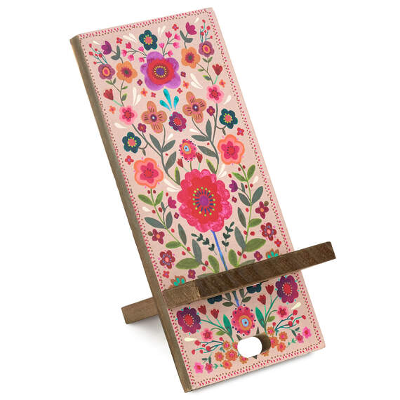 Natural Life Pink Floral Cell Phone Stand, , large image number 1