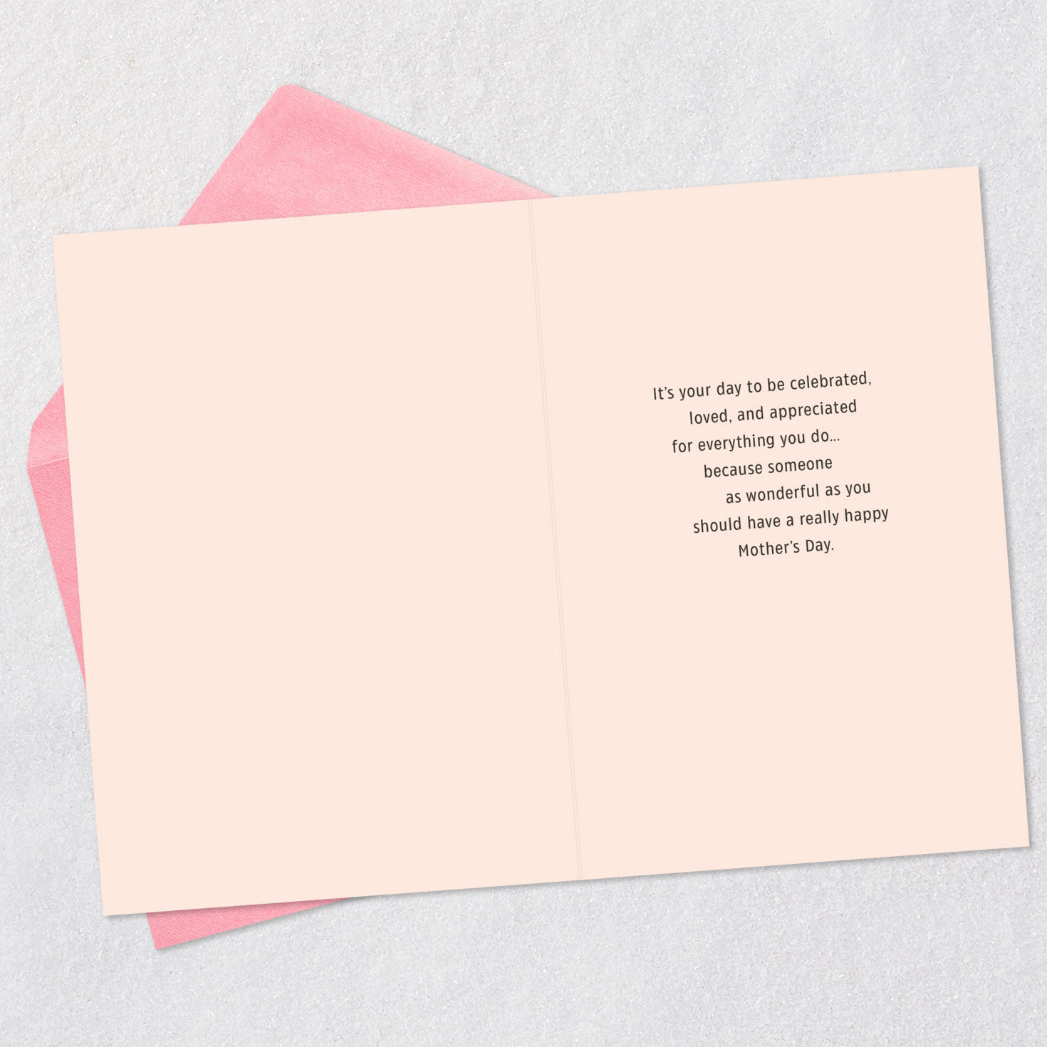 Sparkly Flowers on White Happy Mother's Day Card Open card with envelope image number 3