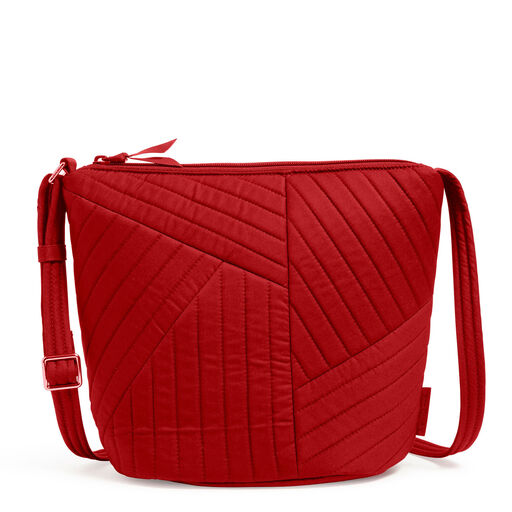Vera Bradley Bucket Crossbody Bag in Cardinal Red, 