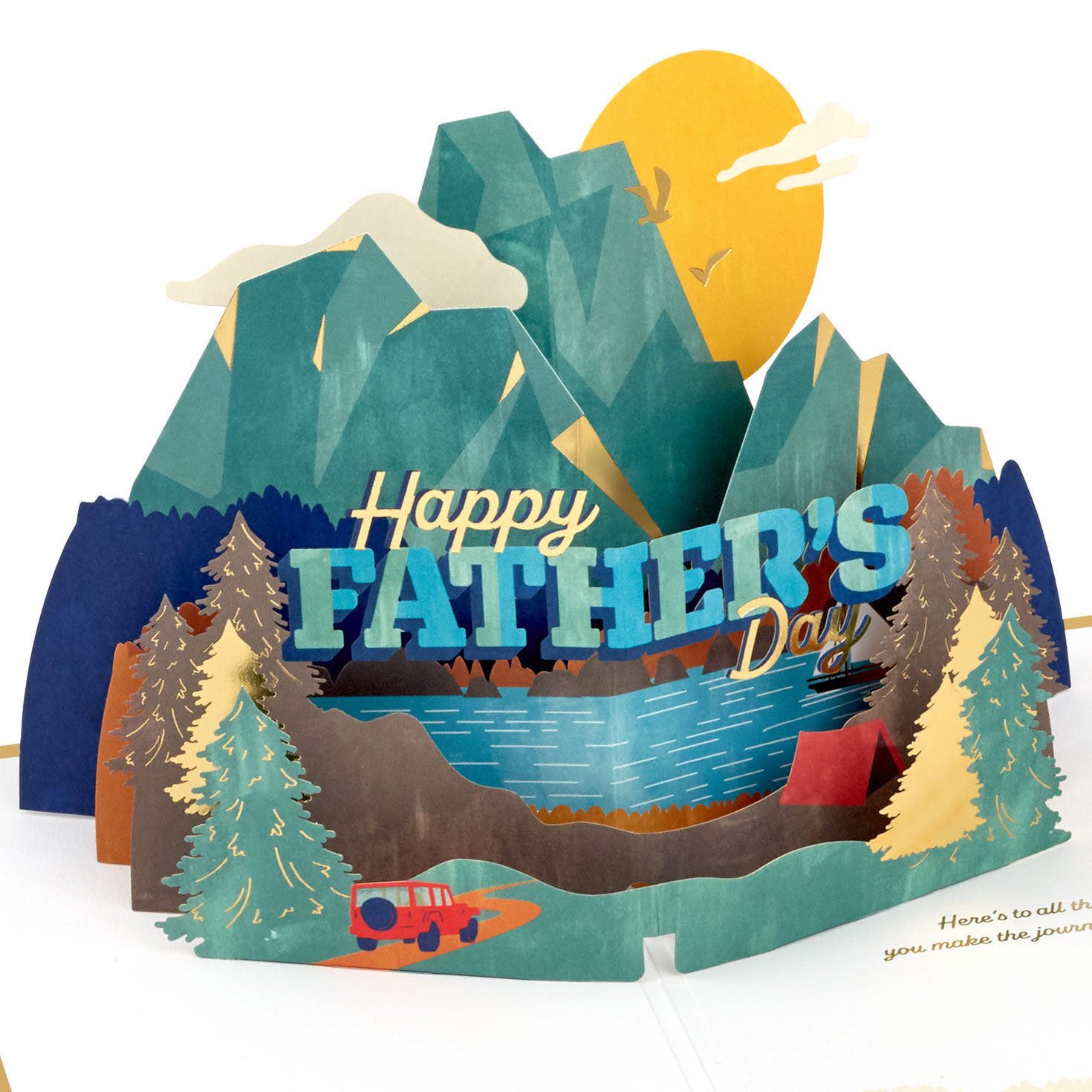 Mountain Adventures 3D Pop-Up Father's Day Card Pop-up Card Detail image number 3