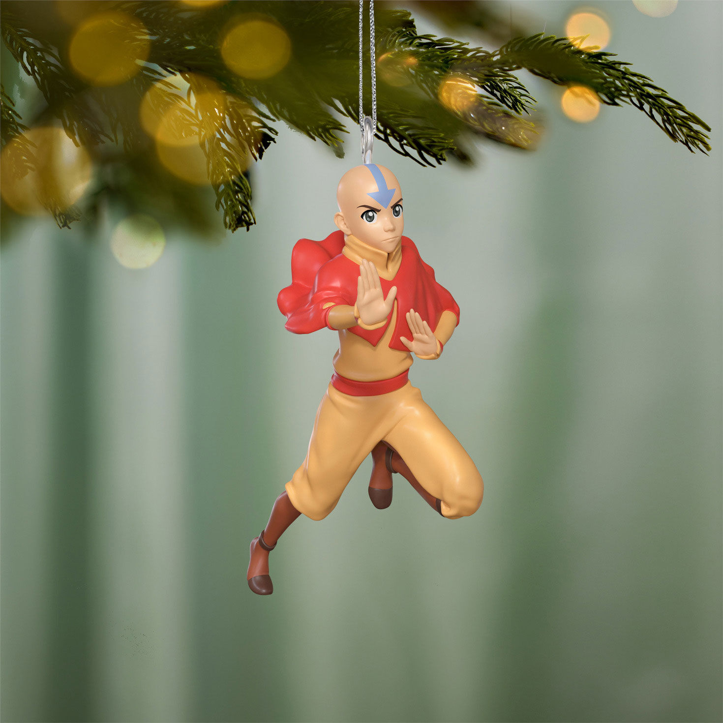 Miniature Avatar Aang Keepsake Ornament hanging on tree image number 2