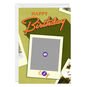 Retro Lettering Folded Birthday Photo Card  image number 3