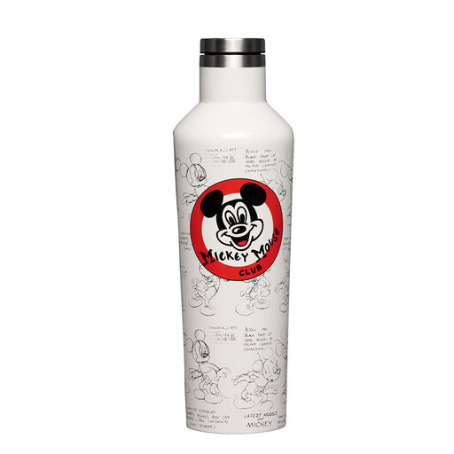Corkcicle Disney Mickey Mouse White Stainless Steel Canteen, 16 oz., 