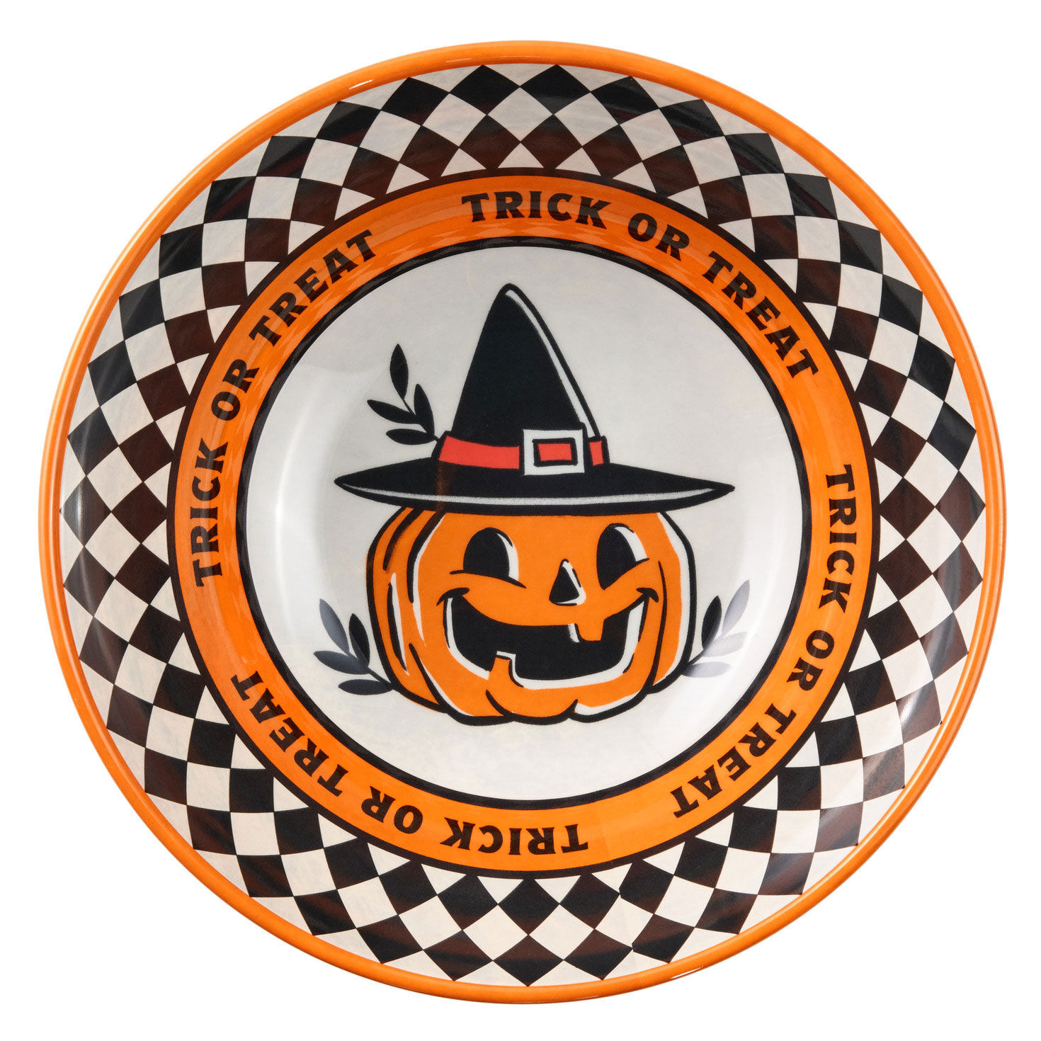 Vintage Jack-o'-Lantern Serving Bowl inside image number 2