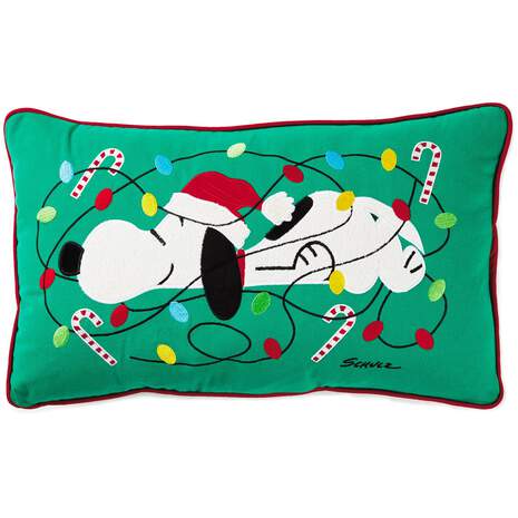 Peanuts® Snoopy Christmas Light-Up Pillow, 20" x 11.5", , large