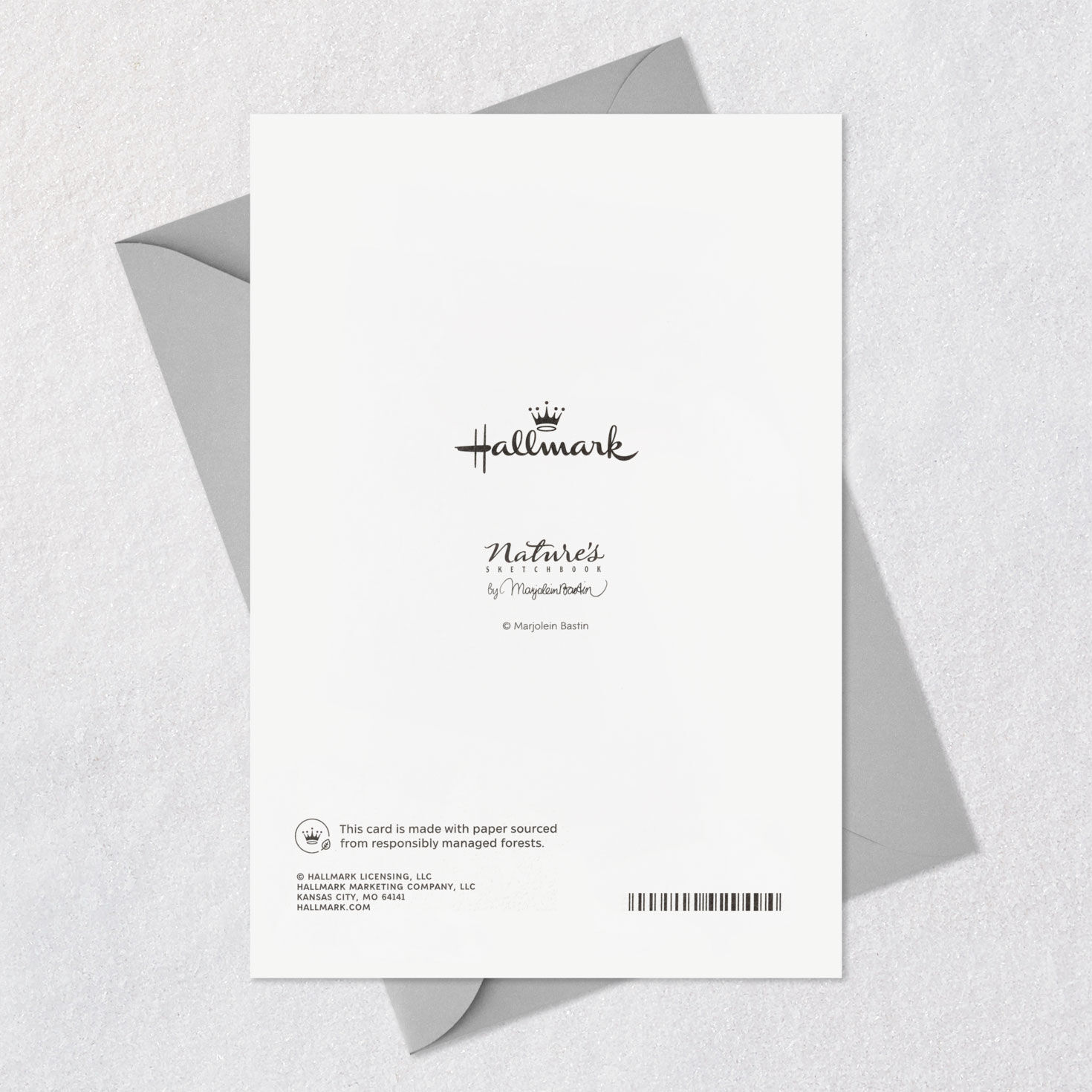 Flowers and Butterflies Marjolein Bastin Wedding Card Card Back with Envelope image number 7