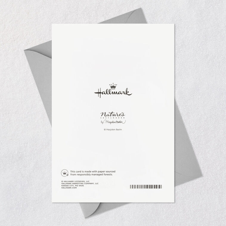 Flowers and Butterflies Marjolein Bastin Wedding Card Card Back with Envelope image number 7