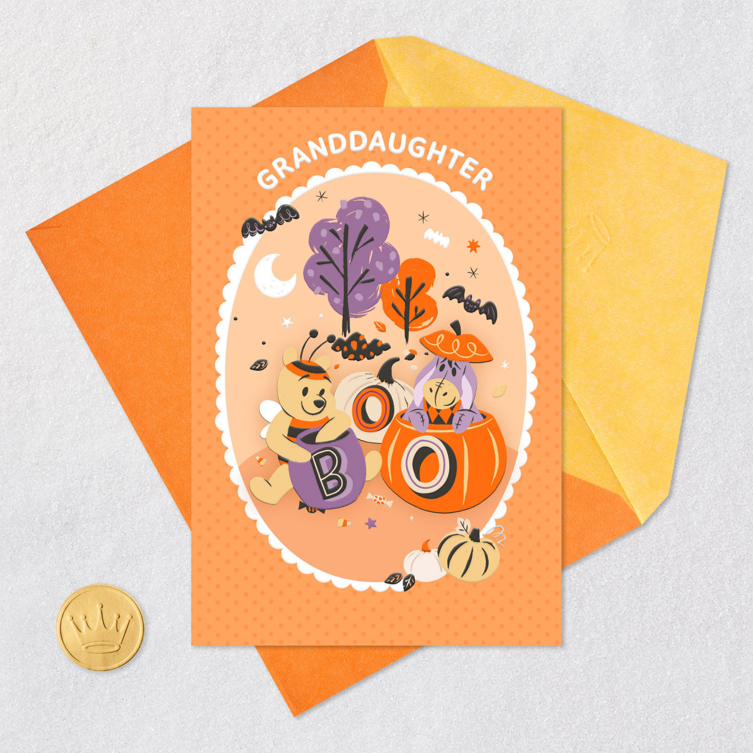 Disney Winnie the Pooh Happy Tricking and Treating Halloween Card for Granddaughter for only USD 2.99 | Hallmark