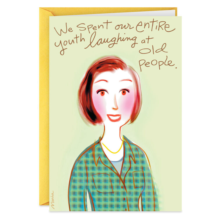 Laughing at Old People Funny Birthday Card