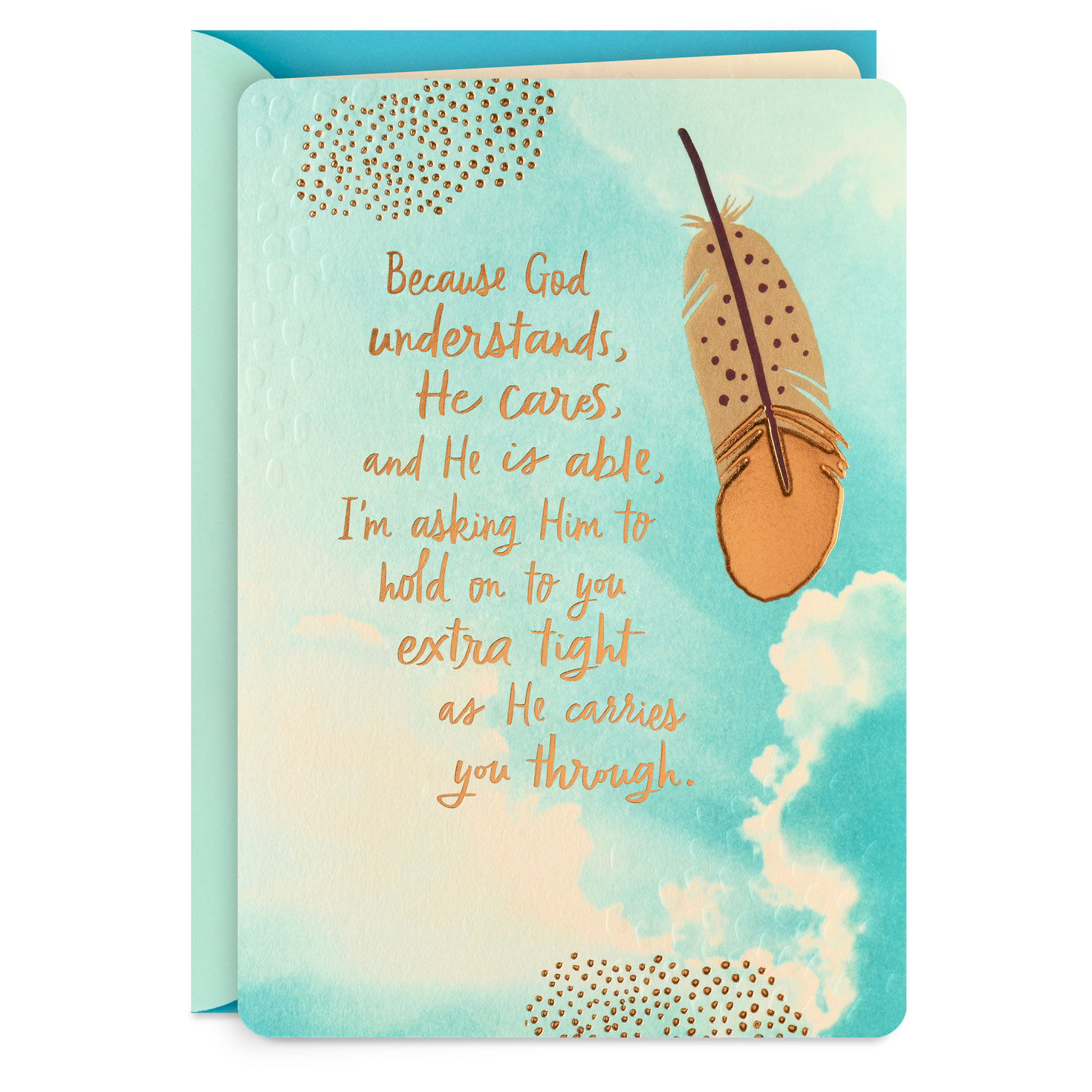 Asking God to Hold On Extra Tight Religious Thinking of You Card