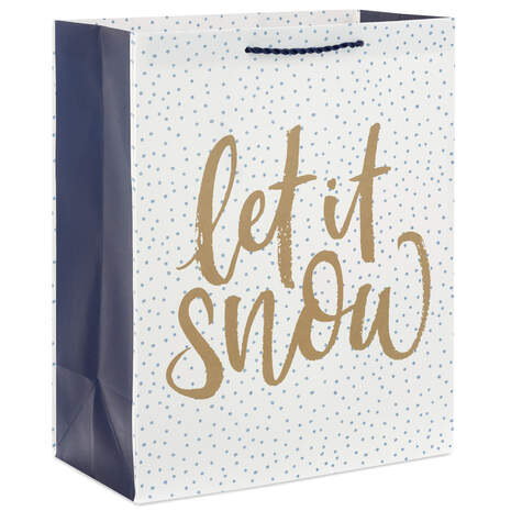 13" Let It Snow Large Holiday Gift Bag, , large