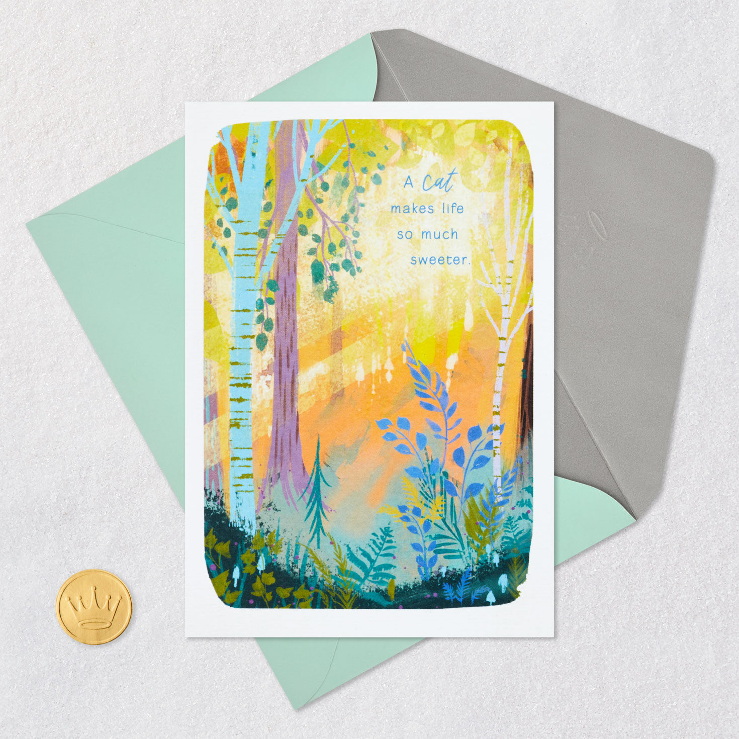 Sunlit Forest Sympathy Card for Loss of Cat for only USD 3.59 | Hallmark