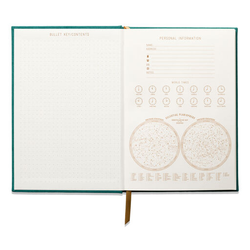 DesignWorks Ink Green Suede Hardcover Journal, Gold Boxes, 