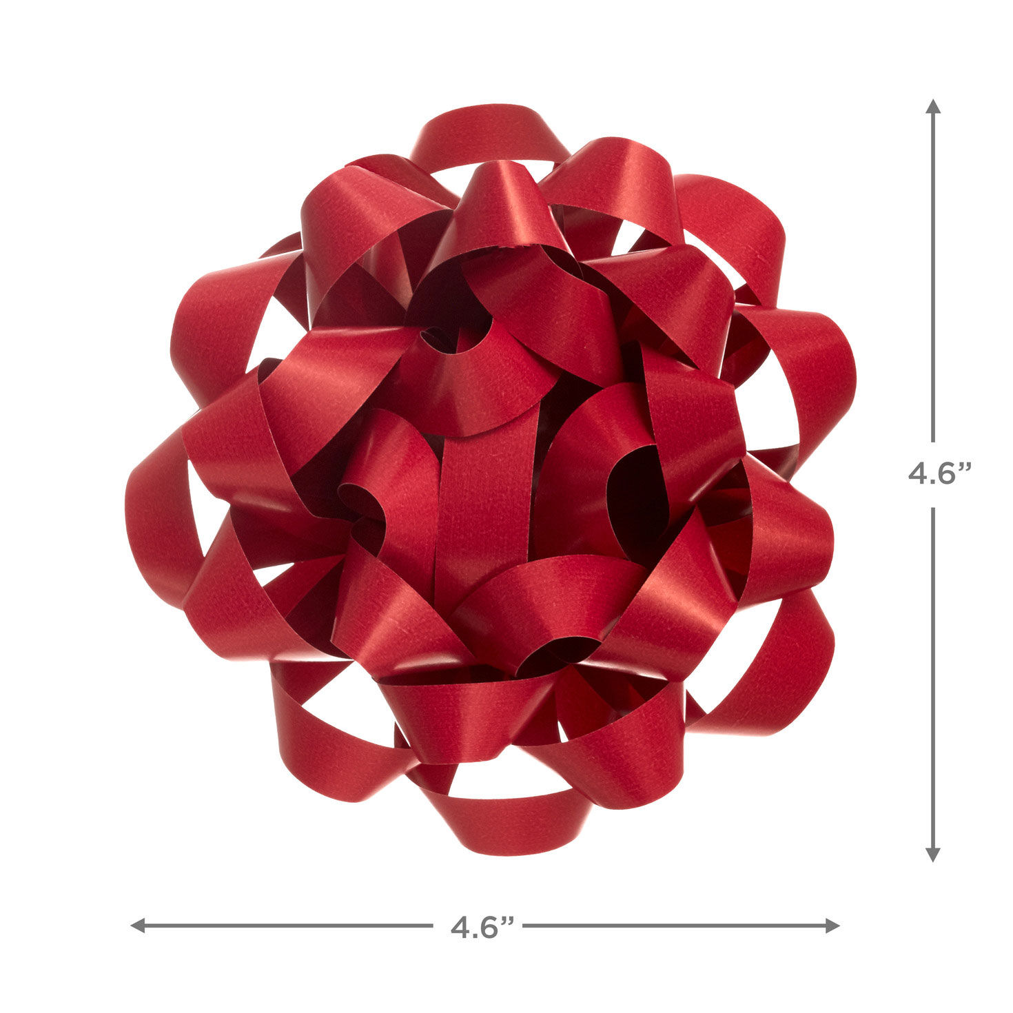 4.6" Bright Red Paper Gift Bow, Bright Red, large image number 3